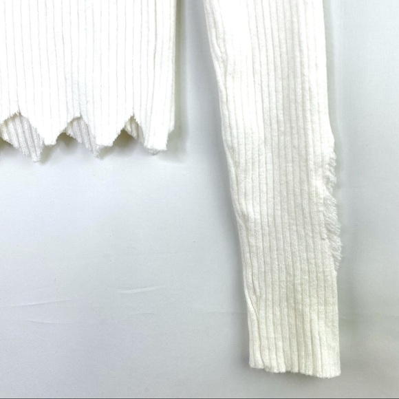 NWT Fashion Nova Alecta Ribbed Knit Skirt Set in Ivory Sz S - Picture 5 of 13